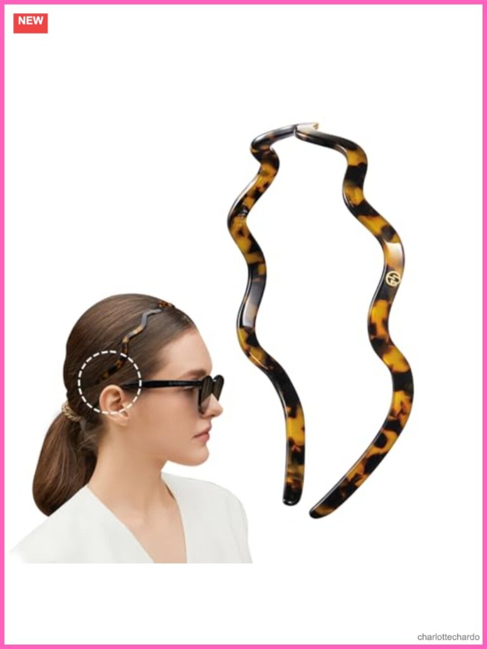 Wavy Thin No Headache Glasses Friendly Headband Acetate Resin
